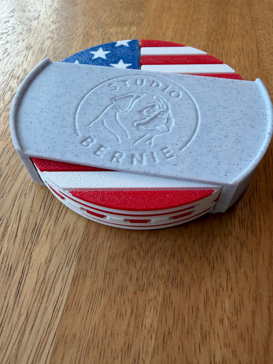 USA Flag Coaster Set