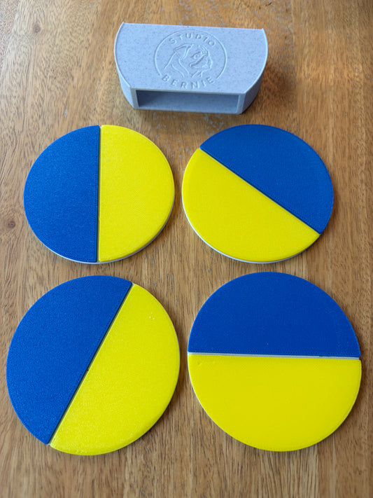 Ukraine Flag Coaster Set