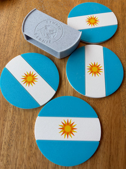 Argentina Flag Coaster Set