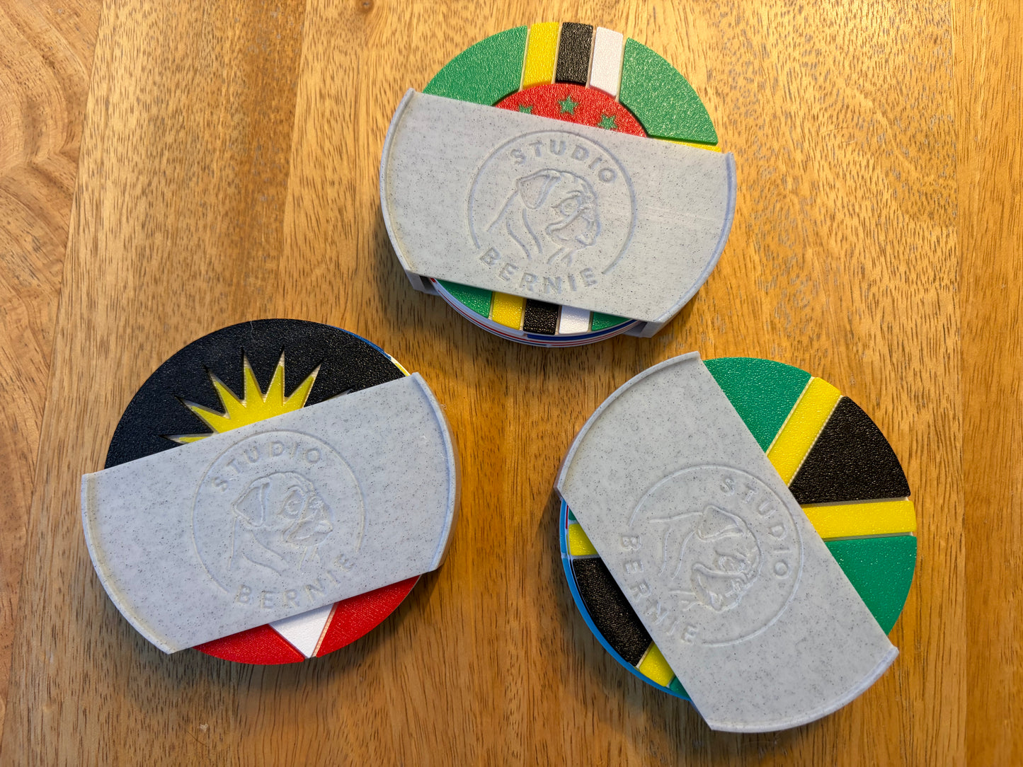 Caribbean "Continent" Flag Coaster Set
