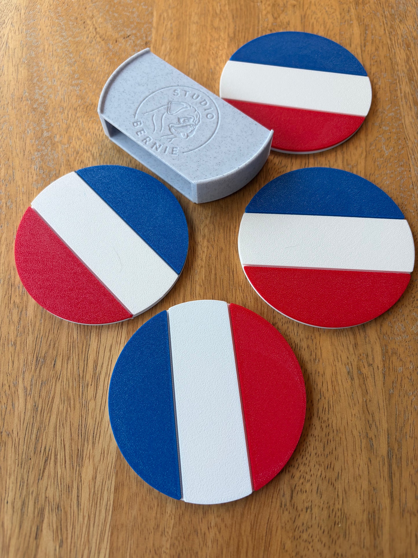 France (and Netherlands) Flag Coaster Set