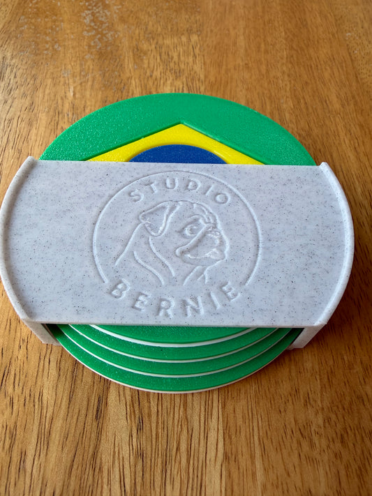 Brazil Flag Coaster Set
