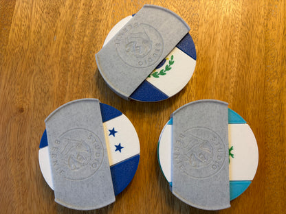 Central America Continent Flag Coaster Set