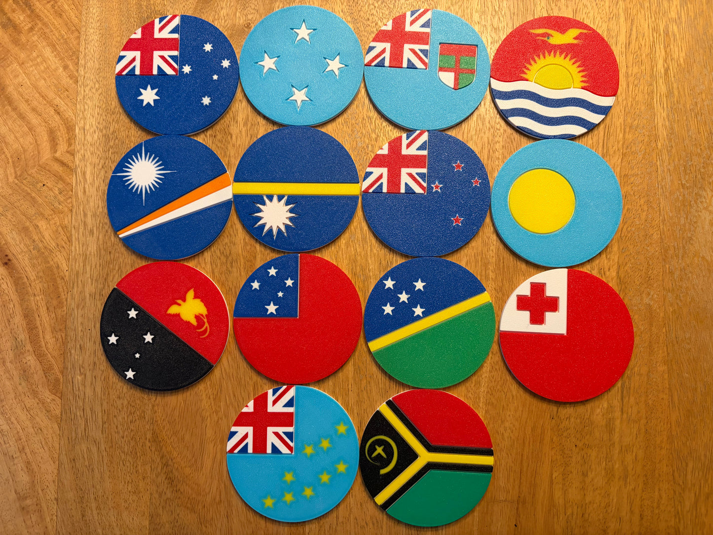 Oceania Flag Coaster Set