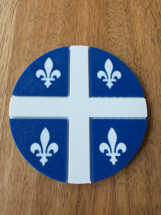 Quebec Flag Coaster Set