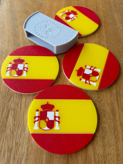 Spain Flag Coaster Set